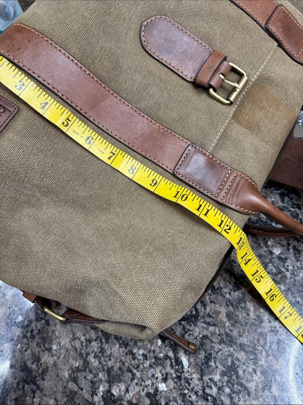 Bugatti capetown heavy Canvas Duffel with Brown Leather Trim NWOT